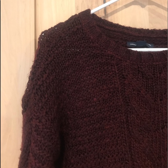American Eagle Outfitters Longsleeve Red Knitted Sweater - Picture 4 of 11